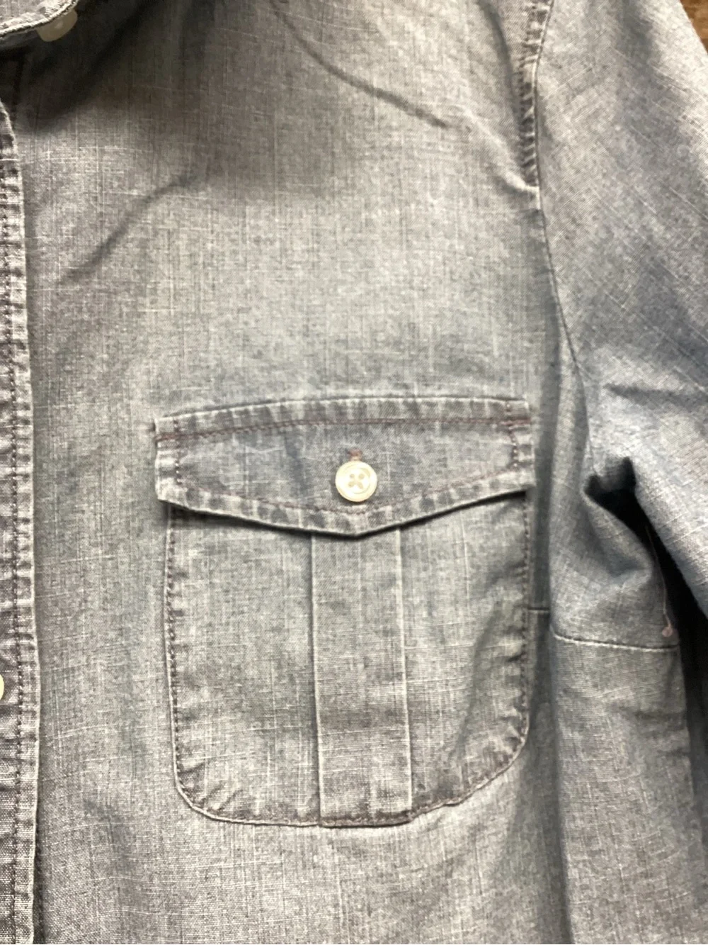 J. Crew Chambray Button-Front Shirt in Light Blue